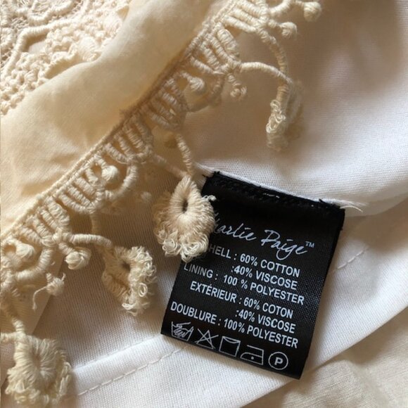 Charlie Paige Delicate / Boho Lace fringe Skirt, Size S/M - Picture 9 of 10